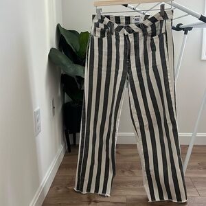 Wide leg striped Paige jeans